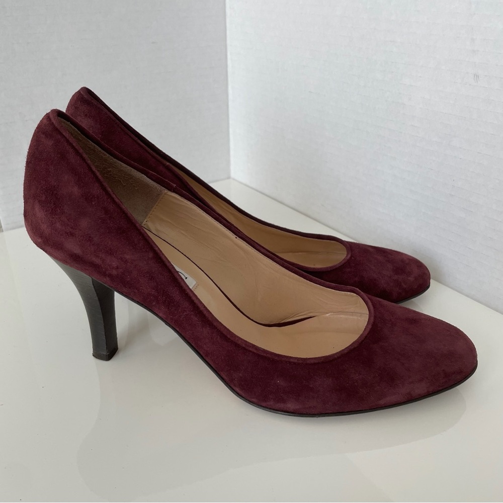 Elegant Burgundy Suede Heels